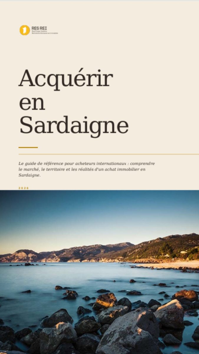 Acheter en Sardaigne — Un guide de référence pour l'acheteur international cover guide pour acheter un bien immobilier en sardaigne